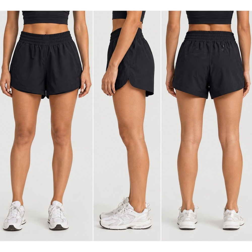 Old Navy Athletic Shorts Womens M Black StretchTech Quick Dry Gym Running Sporty